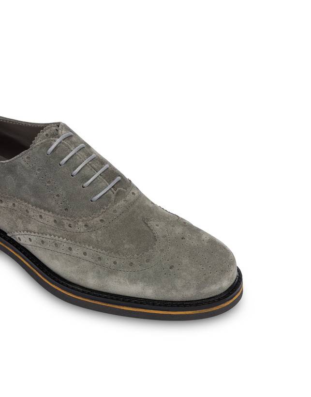 Pollini Derby In Crosta Con Broguering Corinto Grafite Moda