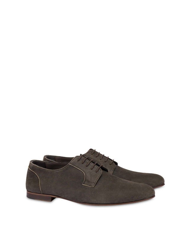 Pollini Derby In Scamosciato Flexy Grafite Nuovo