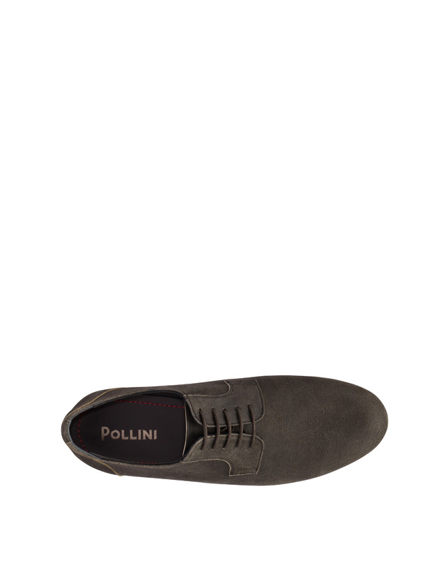 Pollini Derby In Scamosciato Flexy Grafite Nuovo