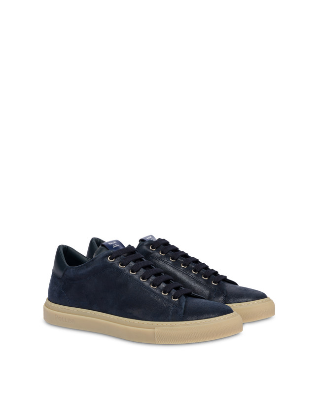 Pollini Sneakers In Crosta Tennis Club Blu Sconto