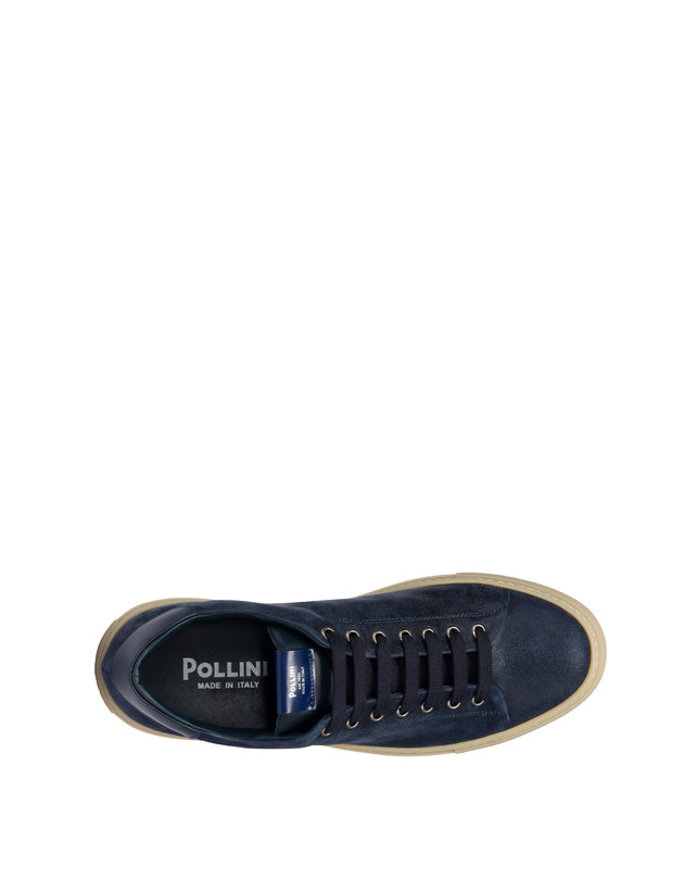 Pollini Sneakers In Crosta Tennis Club Blu Sconto