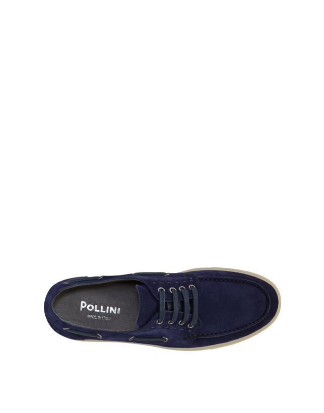 Pollini Scarpa Da Barca In Crosta Holiday Blu Offerta