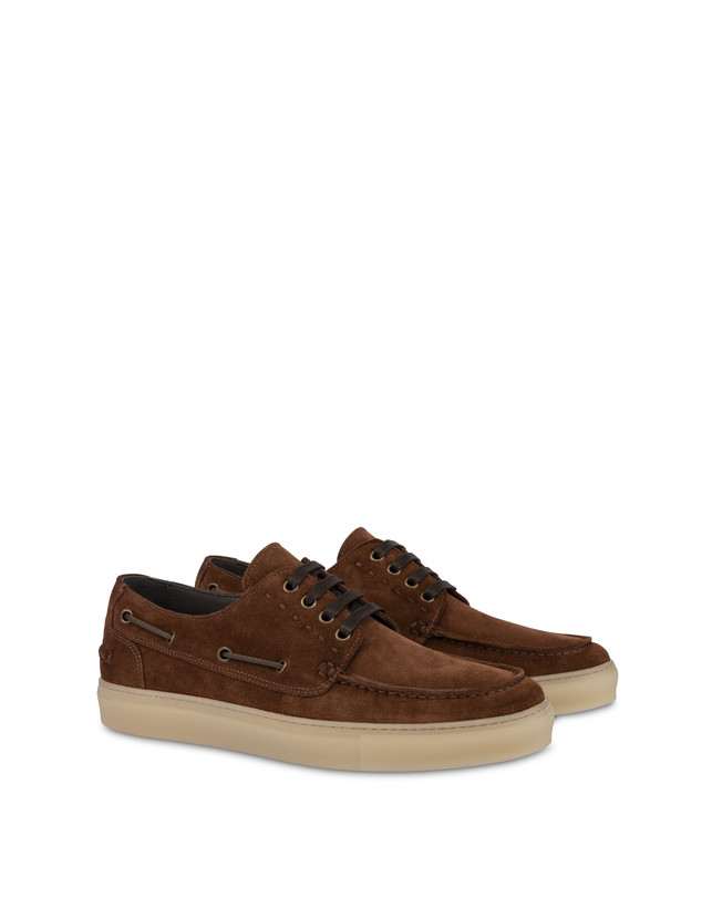 Pollini Scarpa Da Barca In Crosta Holiday Marrone Acquista Ora