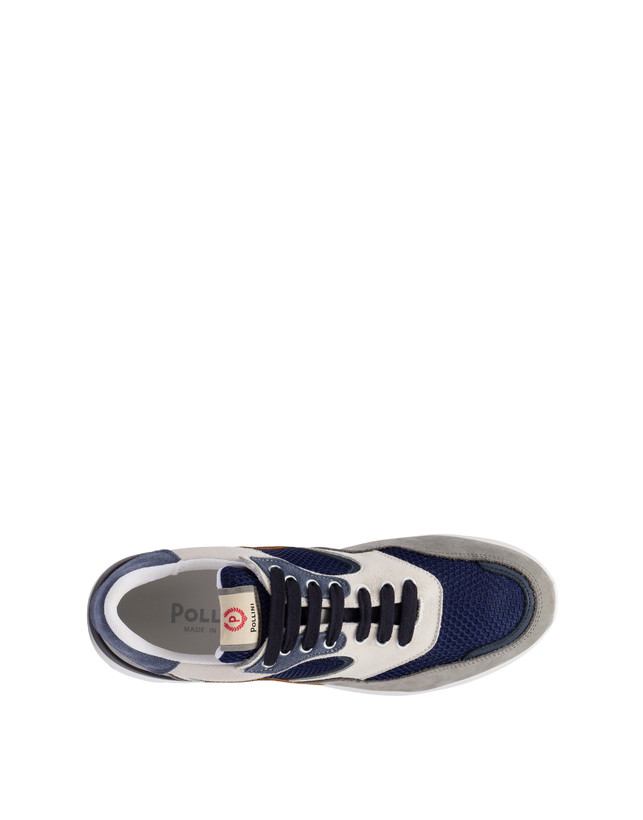 Pollini Sneakers Multicolor B-side Blu/grafite/navy/bianco/azzurro/mais In Vendita