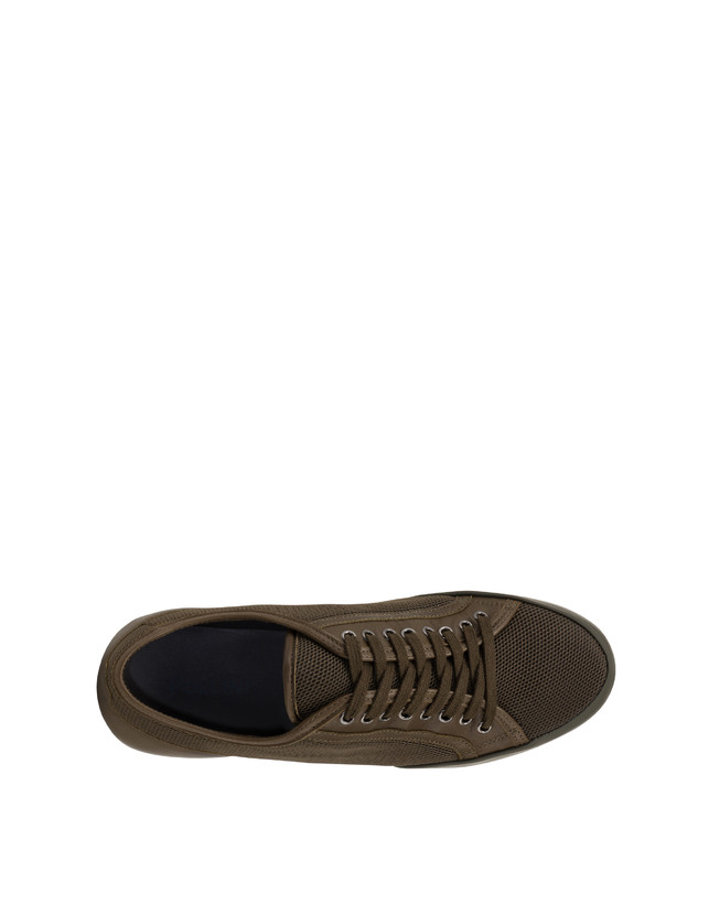 Pollini Sneakers In Vitello E Rete Sporty Driver Militare/militare/militare Affare Del Giorno