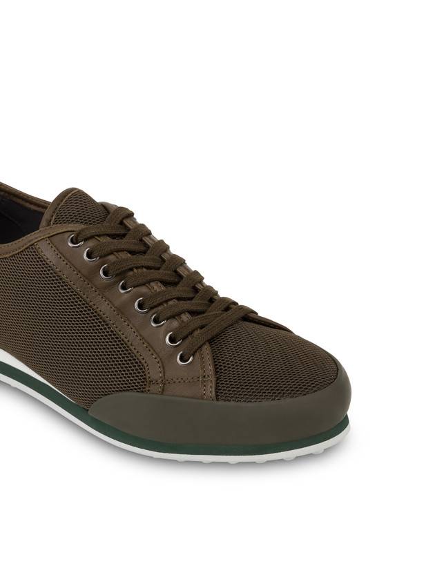 Pollini Sneakers In Vitello E Rete Sporty Driver Militare/militare/militare Affare Del Giorno