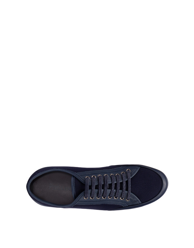 Pollini Sneakers In Vitello E Rete Sporty Driver Blu/blu/blu Prezzo Ridotto