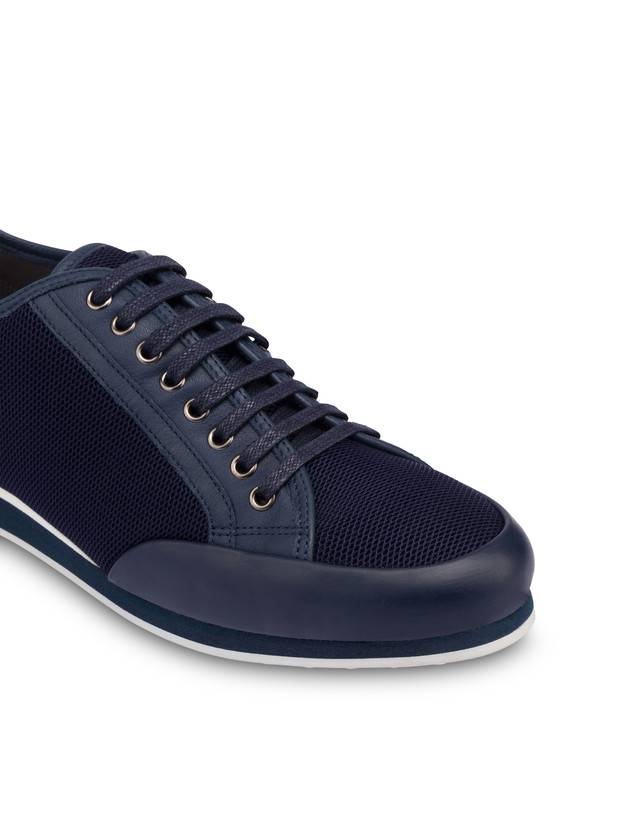 Pollini Sneakers In Vitello E Rete Sporty Driver Blu/blu/blu Prezzo Ridotto