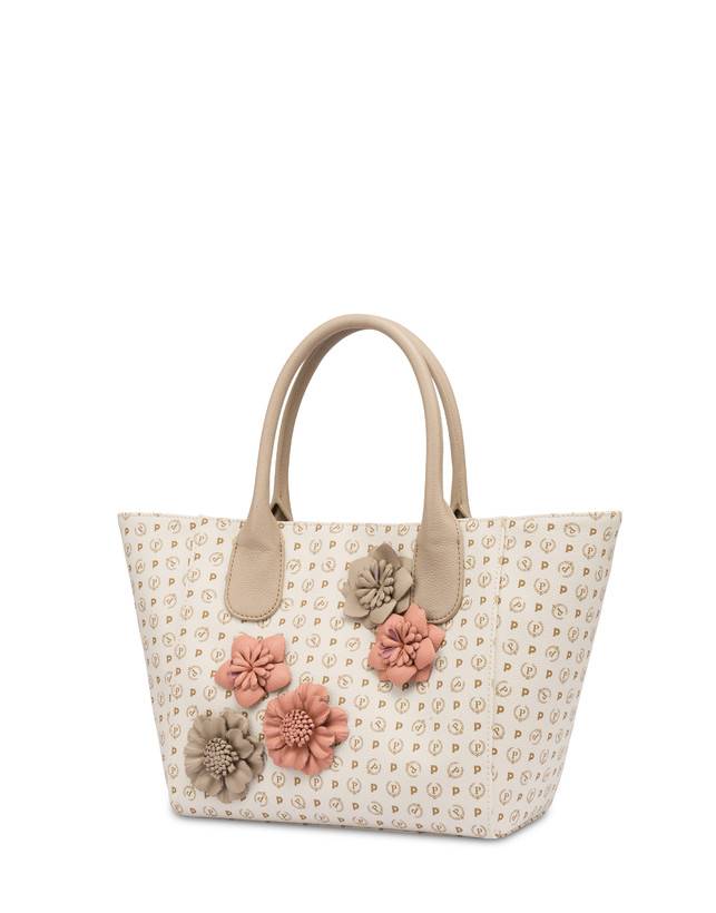 Pollini Tote Bag Medium Heritage Flowers Avorio/ghiaccio Sconto