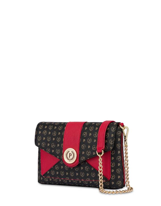 Pollini Borsa A Spalla Heritage Logo Classic Nero/lacca Offerta
