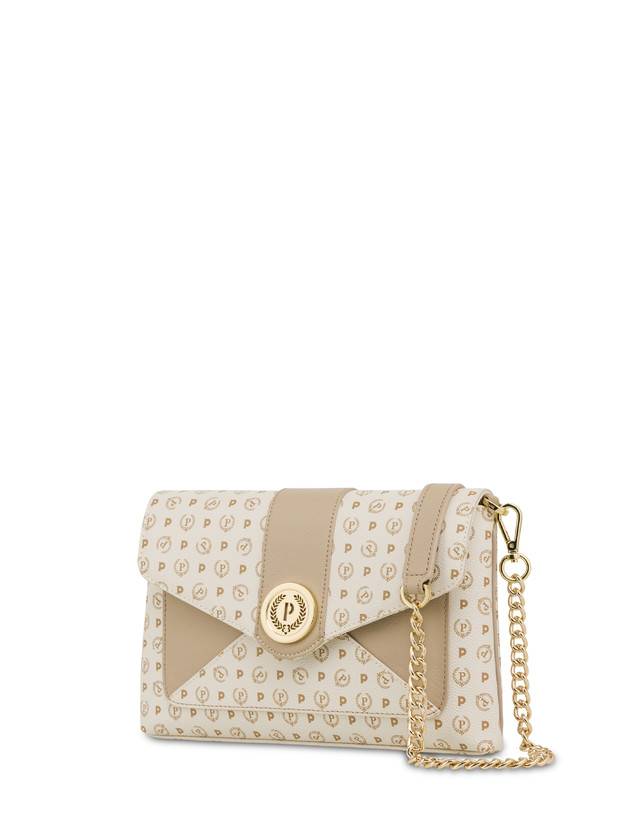 Pollini Borsa A Spalla Heritage Logo Classic Avorio/ghiaccio Economico