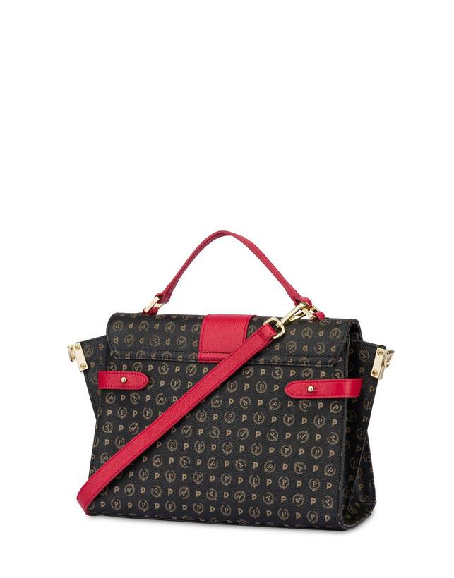 Pollini Borsa A Mano Strutturata Heritage Logo Classic Nero/lacca Online
