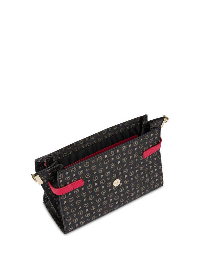 Pollini Borsa A Mano Strutturata Heritage Logo Classic Nero/lacca Online