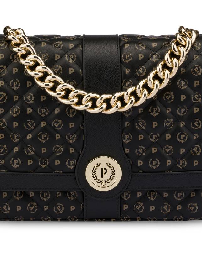 Pollini Borsa A Spalla Heritage Matelassé Nero/nero Saldi