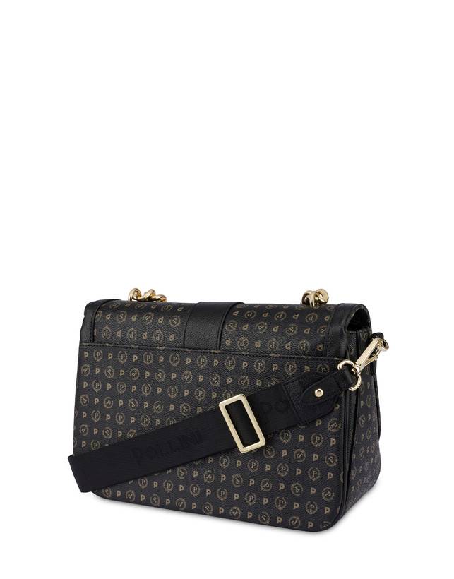 Pollini Borsa A Spalla Heritage Logo Classic Nero/nero Offerte