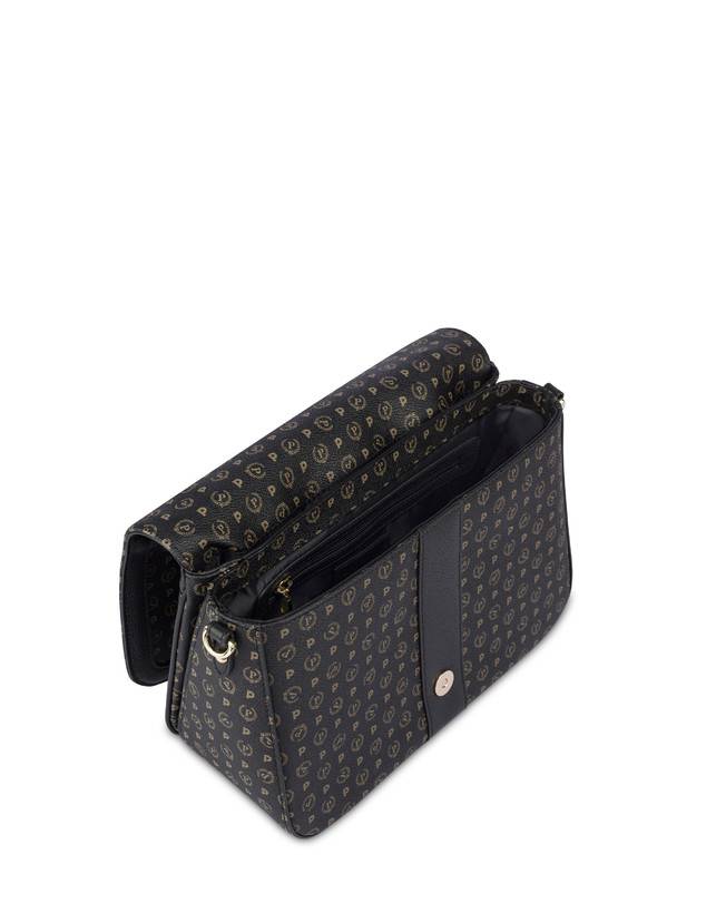 Pollini Borsa A Spalla Heritage Logo Classic Nero/nero Offerte