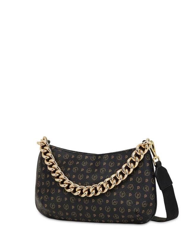 Pollini Borsa A Tracolla Heritage Logo Classic Nero/nero Flash Sale