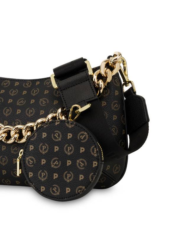 Pollini Borsa A Tracolla Heritage Logo Classic Nero/nero Flash Sale