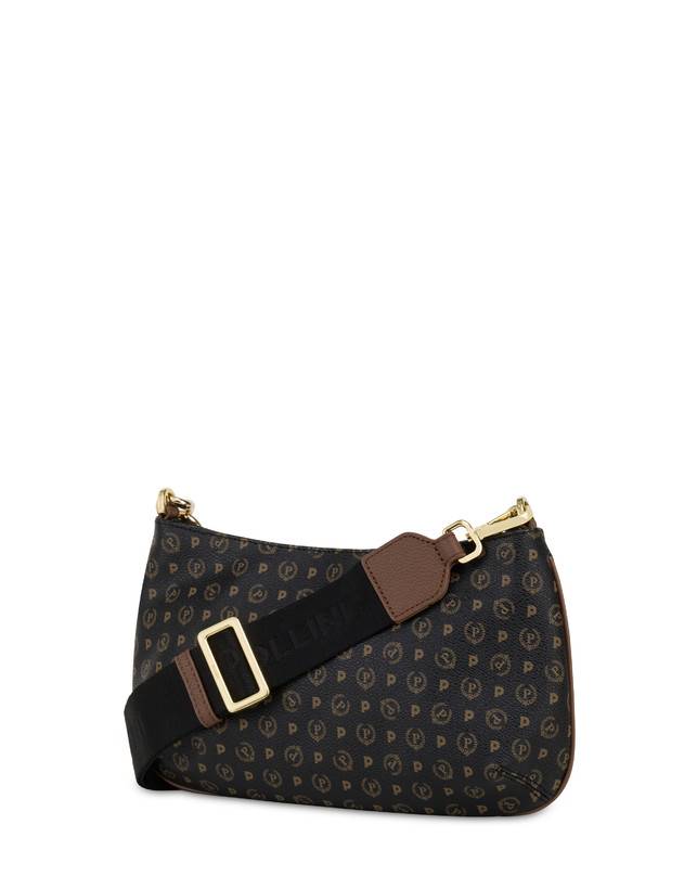 Pollini Borsa A Tracolla Heritage Logo Classic Nero/marrone Fornitura limitata