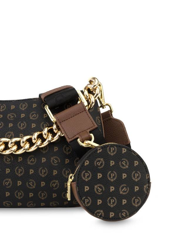 Pollini Borsa A Tracolla Heritage Logo Classic Nero/marrone Fornitura limitata