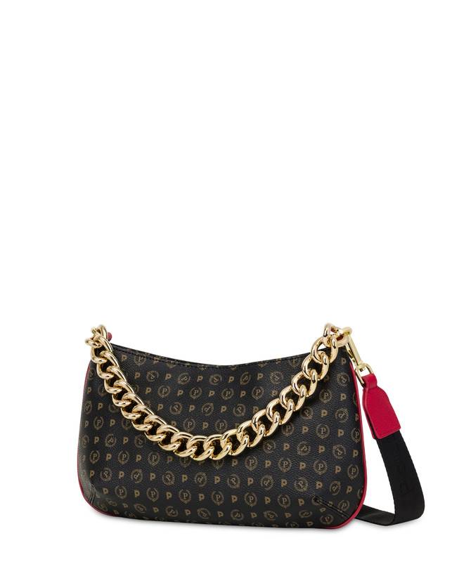 Pollini Borsa A Tracolla Heritage Logo Classic Nero/lacca Shopping online