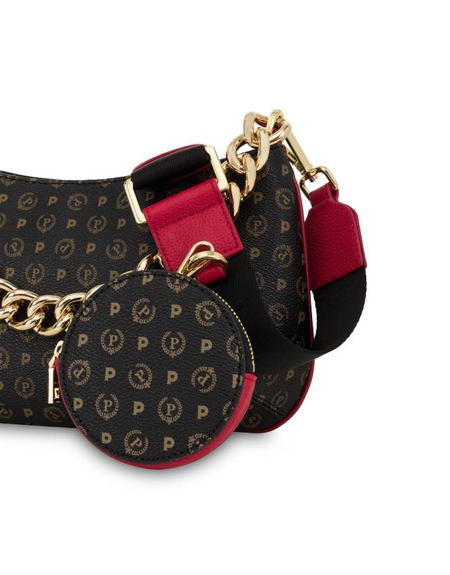 Pollini Borsa A Tracolla Heritage Logo Classic Nero/lacca Shopping online