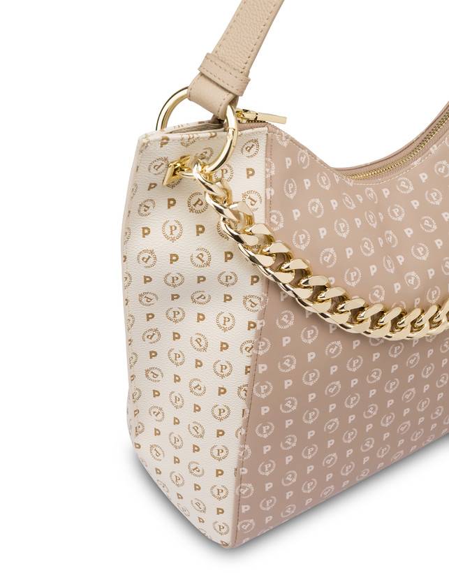 Pollini Tote Bag In Pvc Heritage Soft Touch Avorio/beige/ghiaccio Black Friday