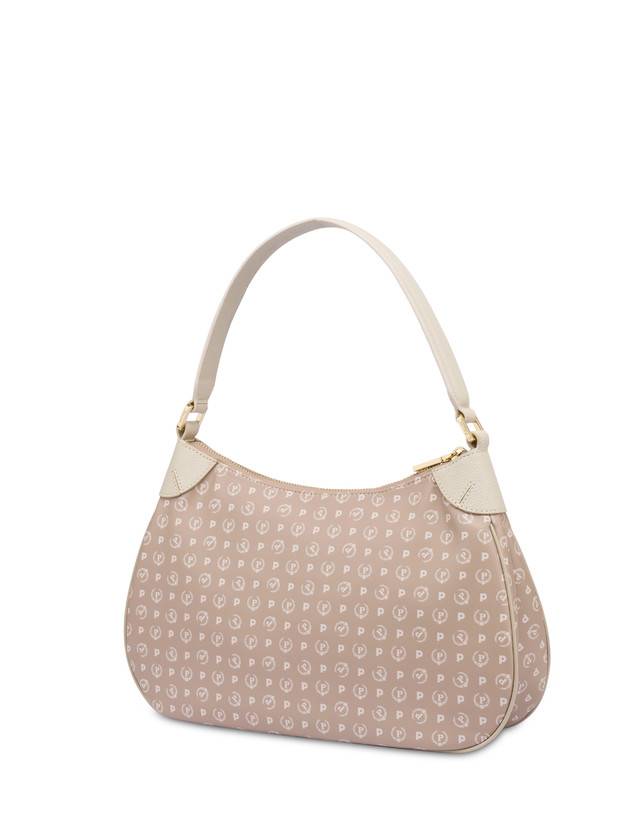 Pollini Borsa A Spalla In Pvc Heritage Soft Touch Beige/avorio Cyber Monday
