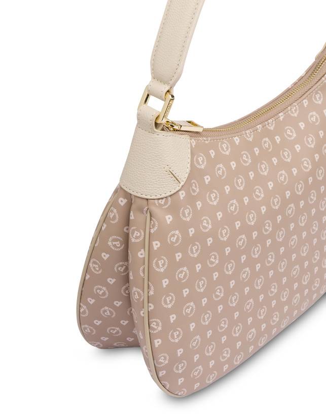 Pollini Borsa A Spalla In Pvc Heritage Soft Touch Beige/avorio Cyber Monday