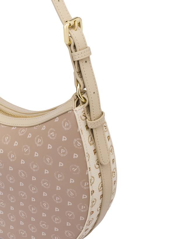 Pollini Hobo Bag In Pvc Heritage Soft Touch Avorio/beige/ghiaccio Offerta per la Festa della Mamma