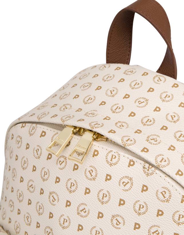 Pollini Zaino Heritage Logo Classic Avorio/marrone Nuovi prodotti