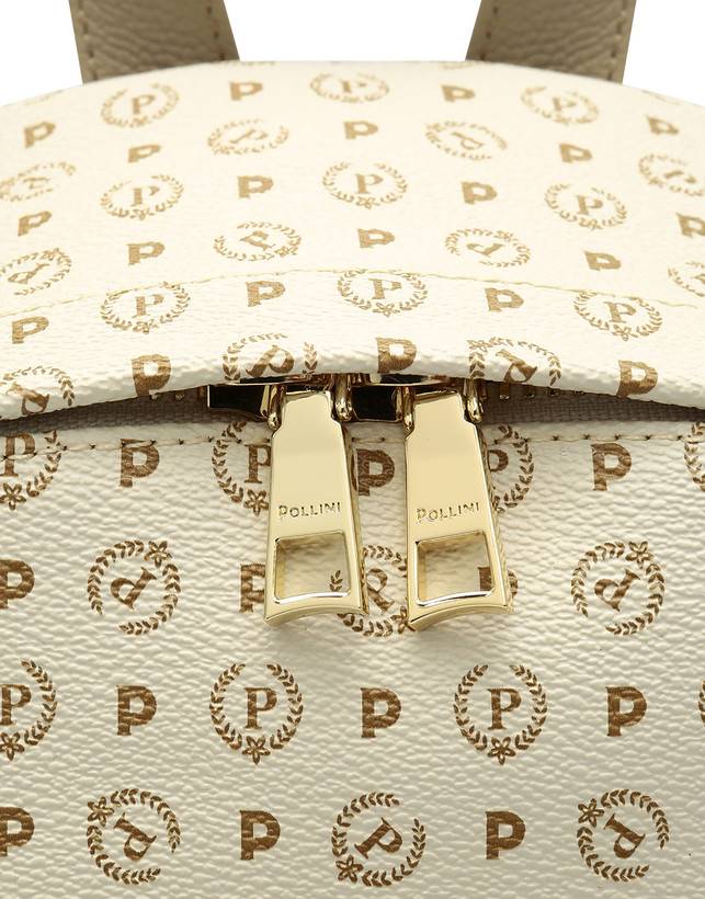 Pollini Zaino Heritage Logo Classic Avorio/ghiaccio Offerte stagionali