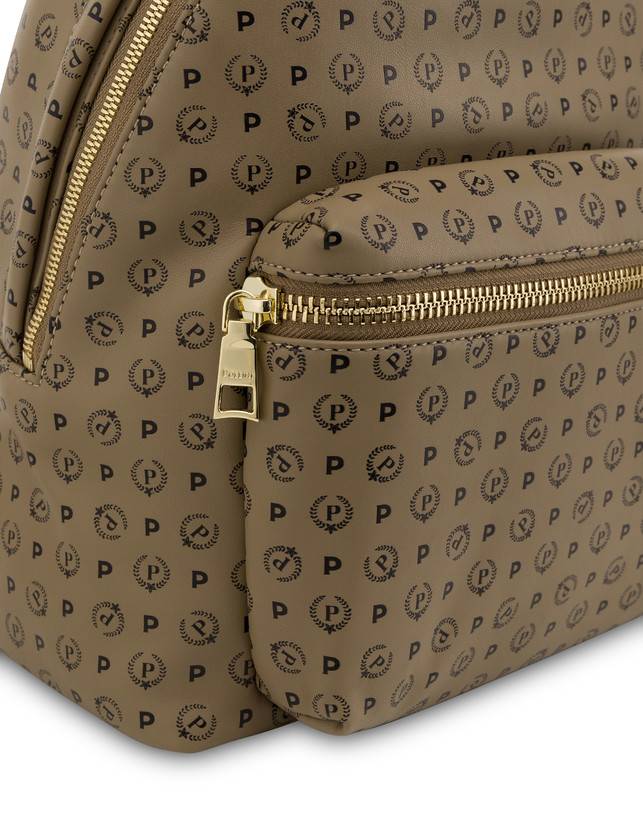 Pollini Zaino Heritage Soft Touch Taupe/nero Comprane uno, ottenene uno gratis