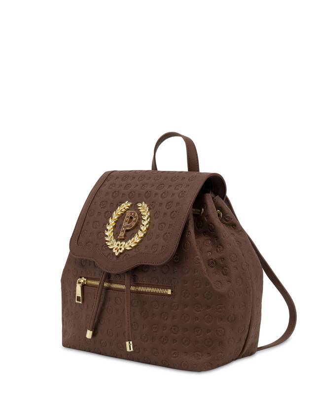 Pollini Zaino Heritage Logo Embossed Marrone Super Saving Price