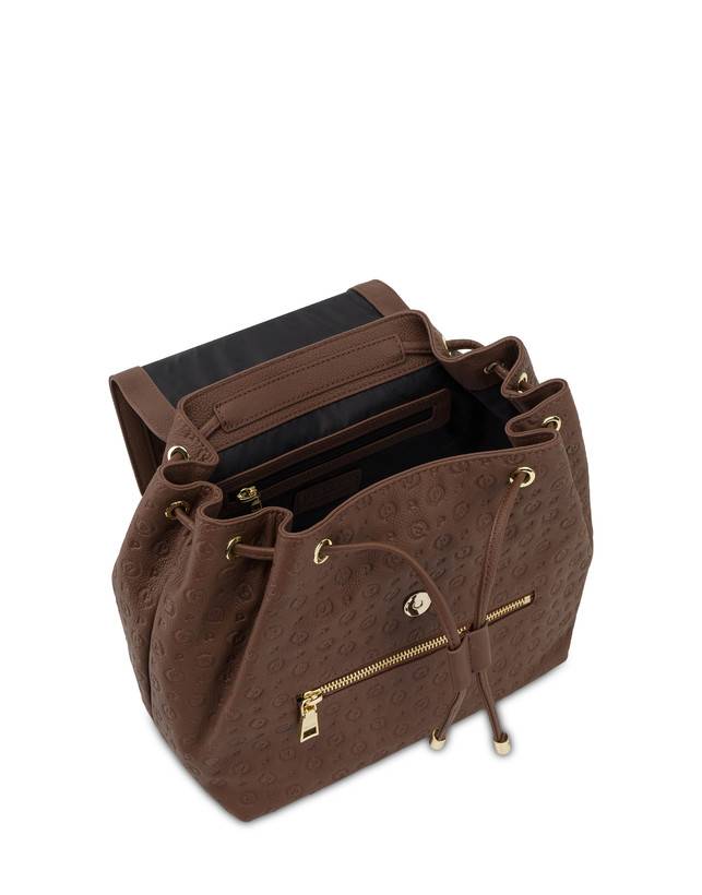 Pollini Zaino Heritage Logo Embossed Marrone Super Saving Price