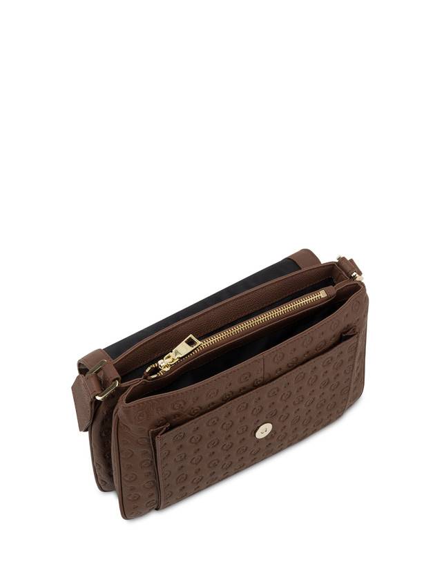 Pollini Borsa A Tracolla Heritage Logo Embossed Marrone Ritorno libero