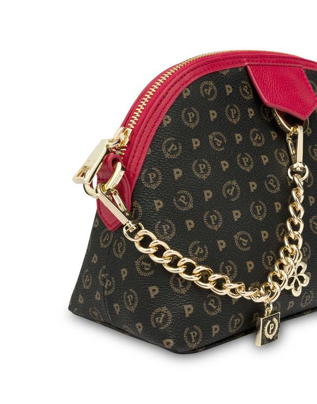 Pollini Borsa A Tracolla Heritage Logo Classic Nero/lacca Ultimi tre giorni