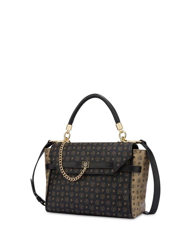 Pollini Borsa A Tracolla Bicolore Heritage Soft Touch Nero/taupe/nero Ultimi due giorni