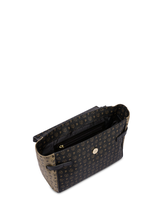 Pollini Borsa A Tracolla Bicolore Heritage Soft Touch Nero/taupe/nero Ultimi due giorni