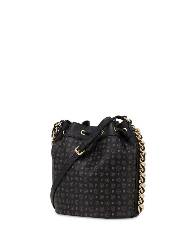 Pollini Borsa A Secchiello Heritage Logo Classic Nero/nero Promozione temporanea