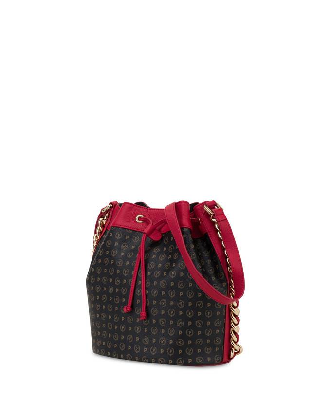 Pollini Borsa A Secchiello Heritage Logo Classic Nero/lacca Fino al 50% di sconto