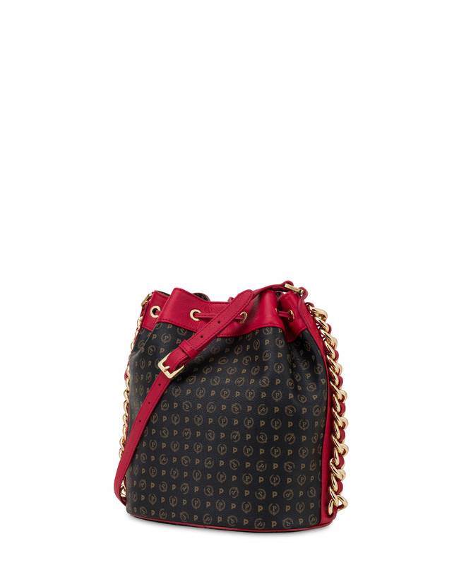 Pollini Borsa A Secchiello Heritage Logo Classic Nero/lacca Fino al 50% di sconto
