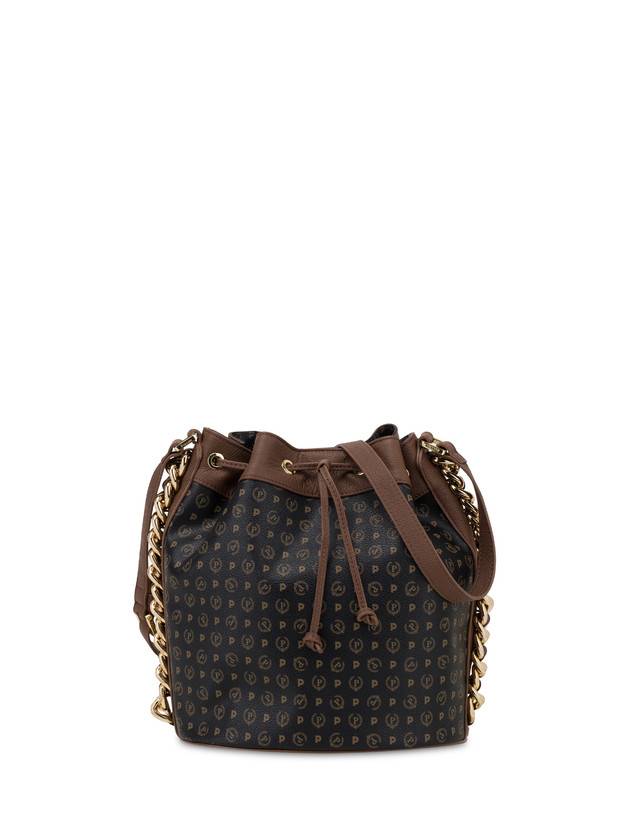 Pollini Borsa A Secchiello Heritage Logo Classic Nero/marrone Fino al 60% di sconto