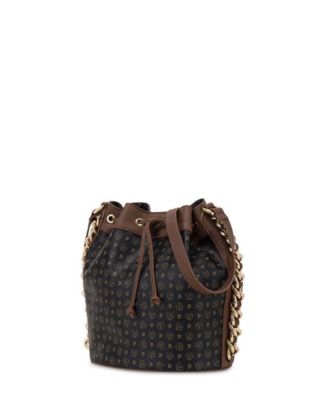 Pollini Borsa A Secchiello Heritage Logo Classic Nero/marrone Fino al 60% di sconto