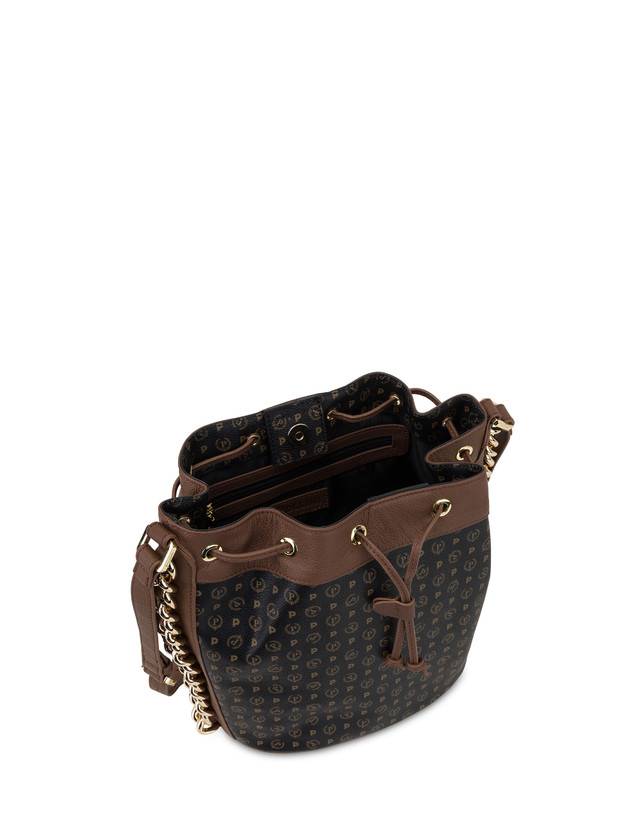 Pollini Borsa A Secchiello Heritage Logo Classic Nero/marrone Fino al 60% di sconto