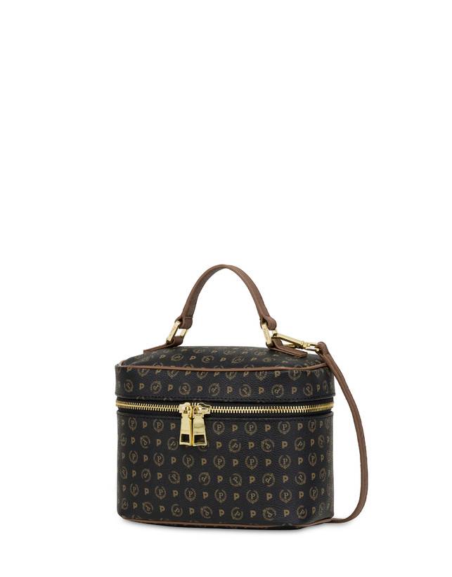 Pollini Borsa Beauty Piccola Heritage Logo Classic Nero/marrone Offerta speciale della fabbrica