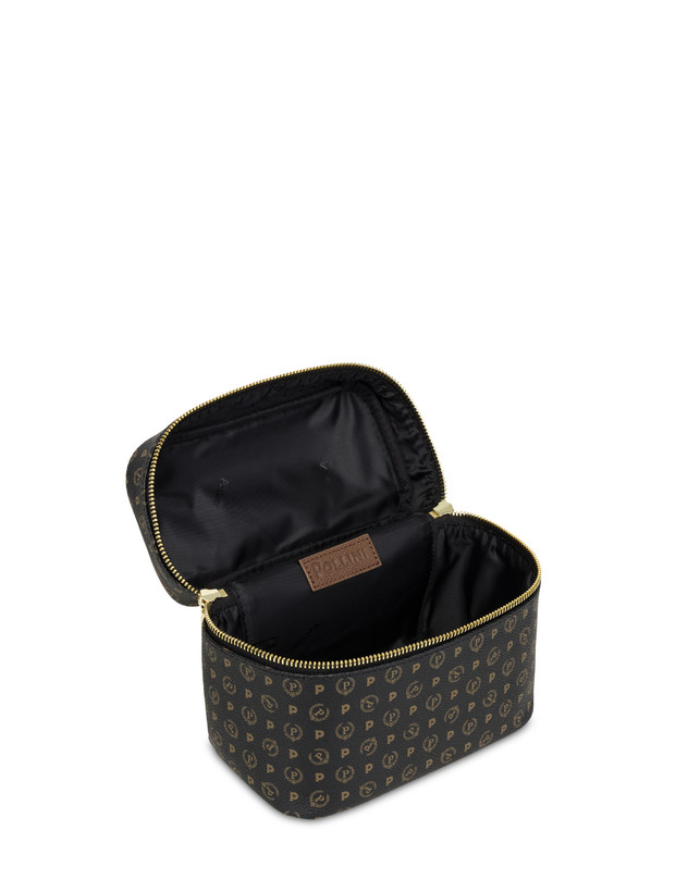 Pollini Borsa Beauty Piccola Heritage Logo Classic Nero/marrone Offerta speciale della fabbrica