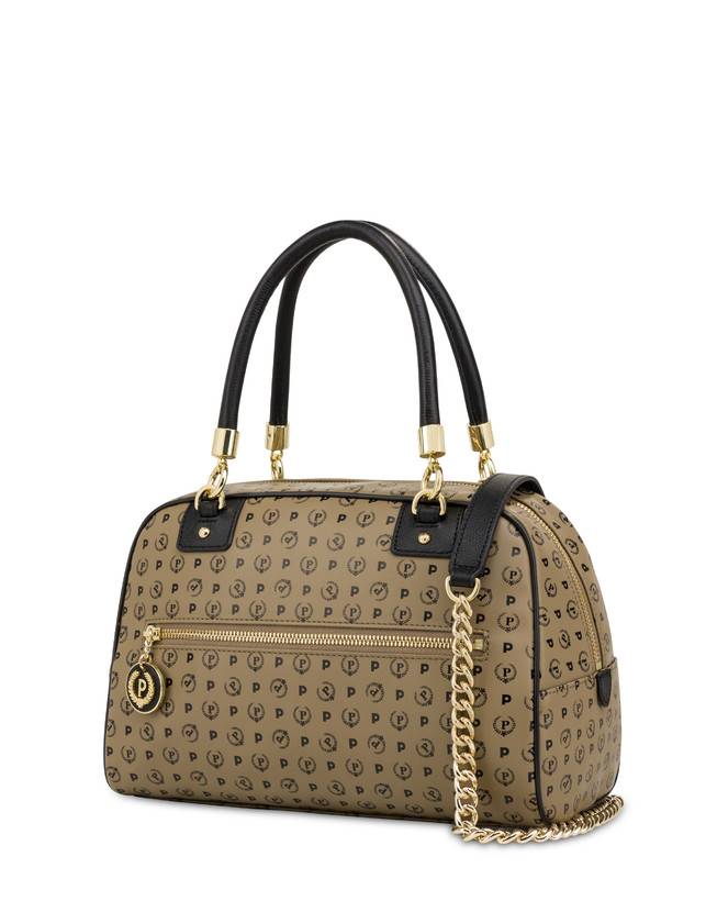 Pollini Borsa Doppio Manico Heritage Soft Touch Taupe/nero Solo un giorno rimasto