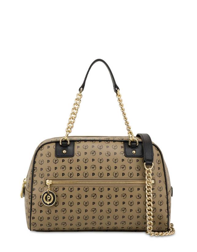 Pollini Borsa Doppio Manico Heritage Soft Touch Taupe/nero Solo un giorno rimasto