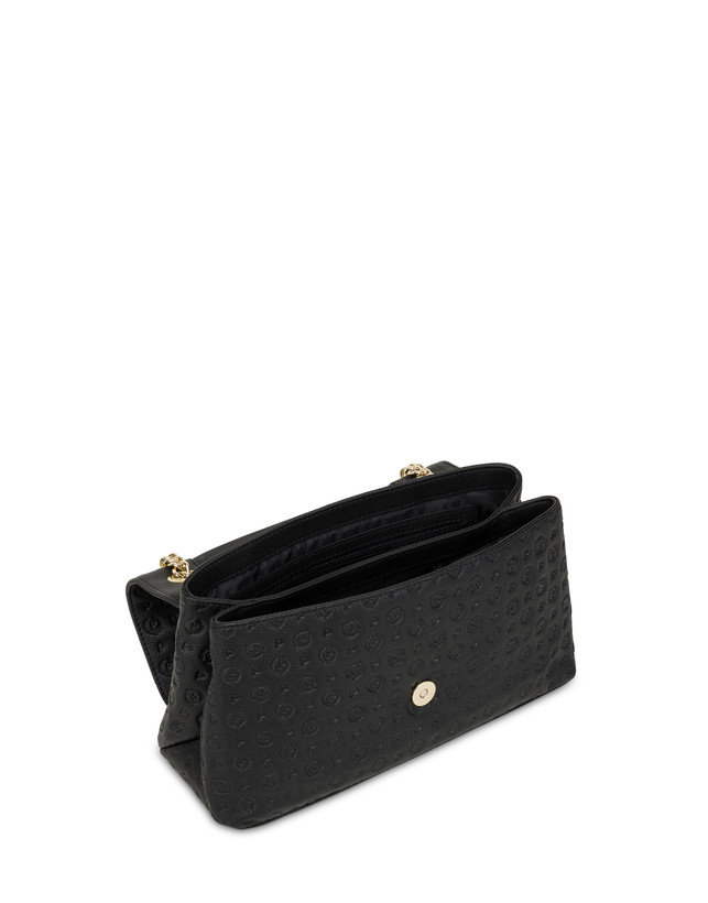 Pollini Borsa A Spalla In Vitello Heritage Logo Embossed Nero Trasporto libero internazionale
